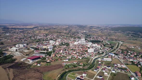 Aerial of the Town of Kline and Sorrounding Farm Land