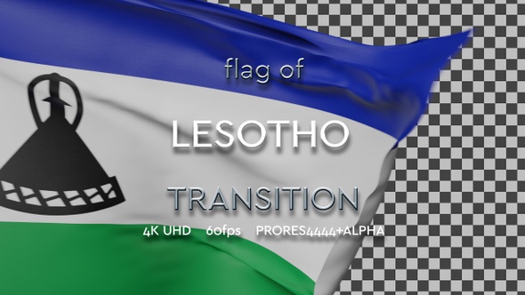 Flag of Lesotho transition | UHD | 60fps alt