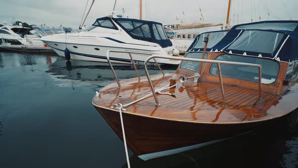 Wooden Boat Off the Coast in Oslo