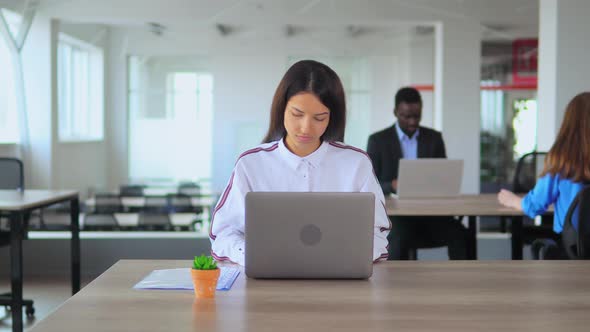 Charming Smile of Beautiful Working Woman