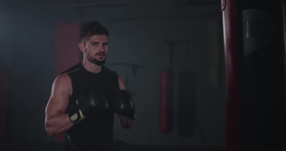 Athletic Young Guy Doing Intense a Hard Workout