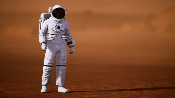 Astronaut on Mars Surface