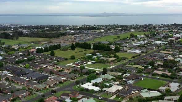 AERIAL ARC Over Coastal Township Of Drysdale, Australia