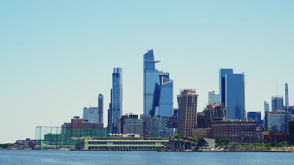 Manhattan Financial District Skyline at Daytime Beautiful Cityscape of New York