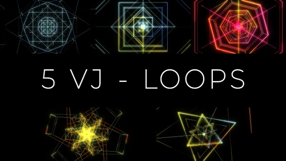 Neon Geometry Vj Loops Pack