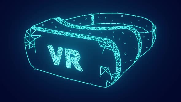 VR : Virtual reality headset  Animation