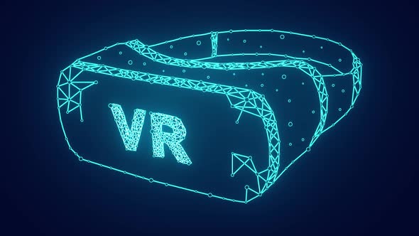 VR : Virtual reality headset  Animation alt