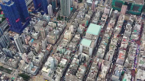 Aerial view of Hong Kong city