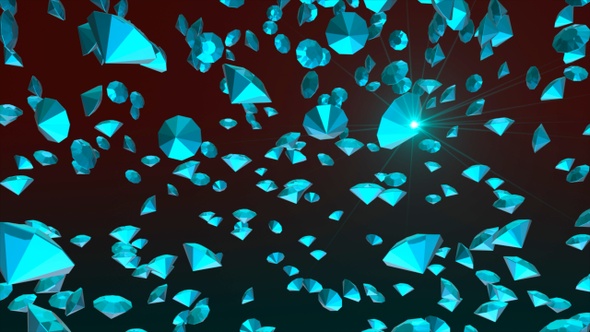 This is an animation of diamonds on an isolated background.