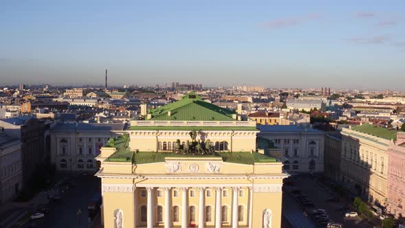 Aerial View Alexandrinsky Theatre  St.Petersburg