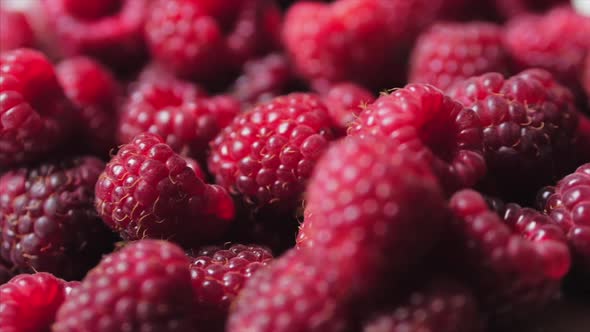 Fresh, Juicy Raspberry Background, Ripe