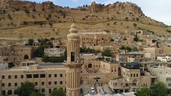 Ancient Mardin City Aerial View 