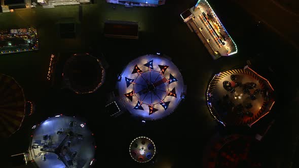 Aerial View of a Fairground Ride