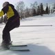 Skiing alone on perfectly groomed ski piste at ski resort - VideoHive Item for Sale