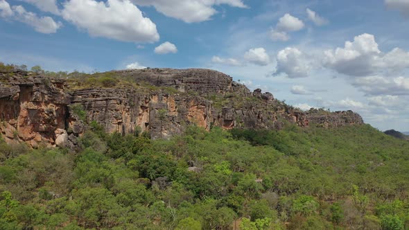 Rock Formations near Ubirr, Kakadu National Park, Northern Territory, Australia 4K Aerial Drone