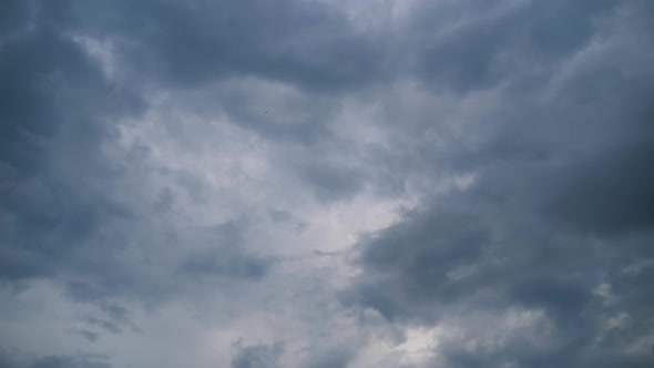 Storm Clouds Are Moving in Sky, Timelapse