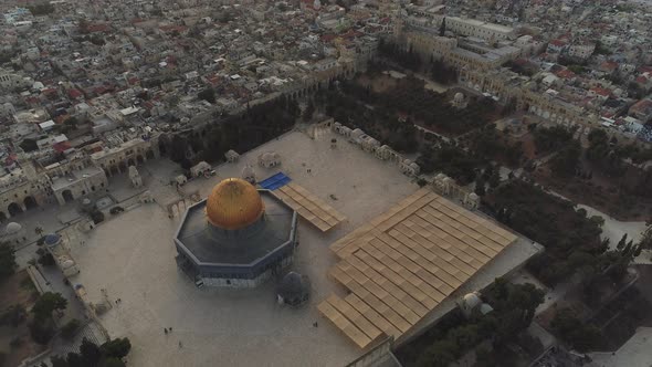 Aerial view of the Dome of the Rock