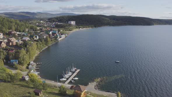 Settlement on the Shore of a Mountain Lake