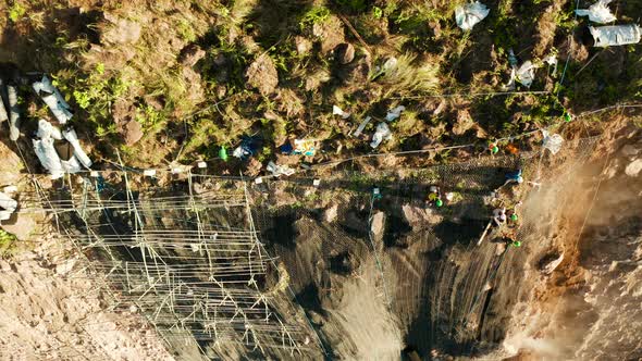 Rockfall Protection Netting Safety Wire Mesh in the Mountains