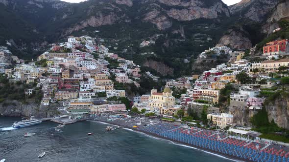 Positano Aerial View, Amalfi Coast Italy