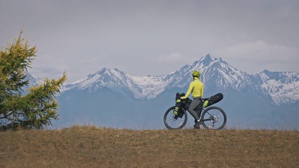 The Woman Travel on Mixed Terrain Cycle Touring with Bikepacking