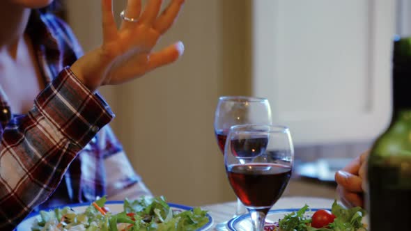 Man gifting finger ring to her woman