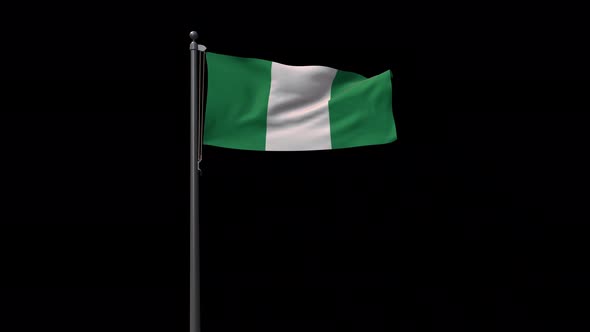 Nigeria Flag With Alpha 4K