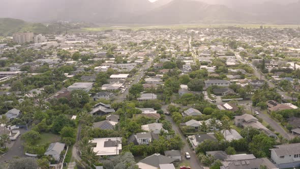 Aerial view of Kailua Beach, Oahu, Hawaii, USA