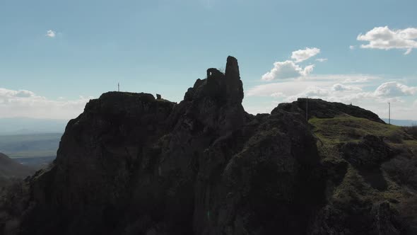 Aerial view of Kojori fortress. Sakartvelo. april 2019