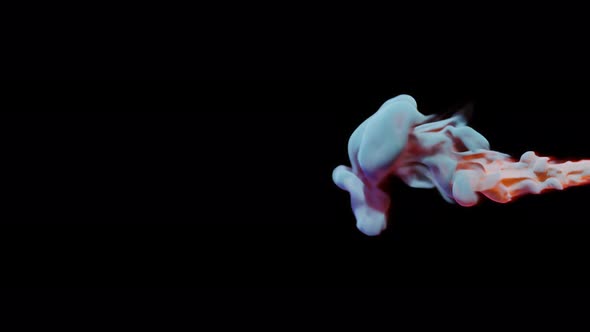 colorful smoke stream on a black studio background alt