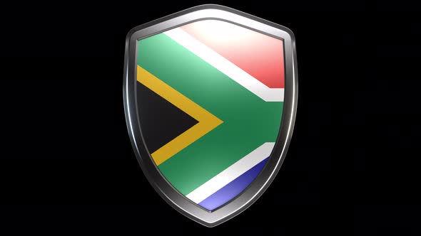 South Africa Emblem Transition with Alpha Channel - 4K Resolution