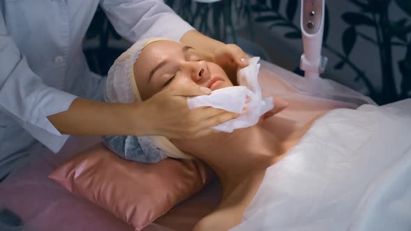 Facial Procedure At Beauty Treatment Salon