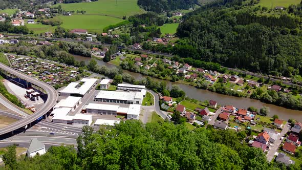 Drone Video of an Village in Austria