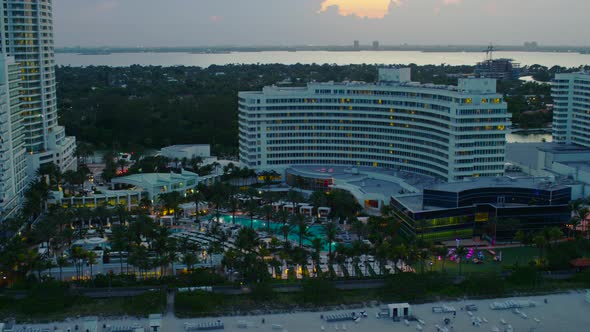 Aerial panorama of Miami Beach