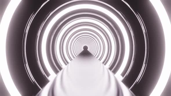 Silver Round Tunnel Background Vj Loop HD