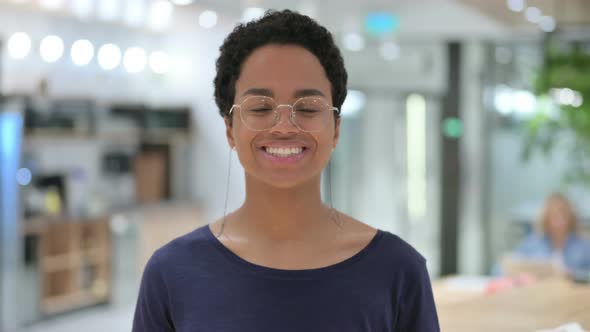 Portrait of Casual African Woman Smiling at the Camera