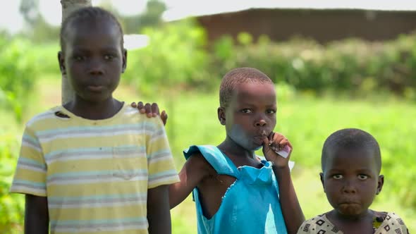 African Children Looking at Camera