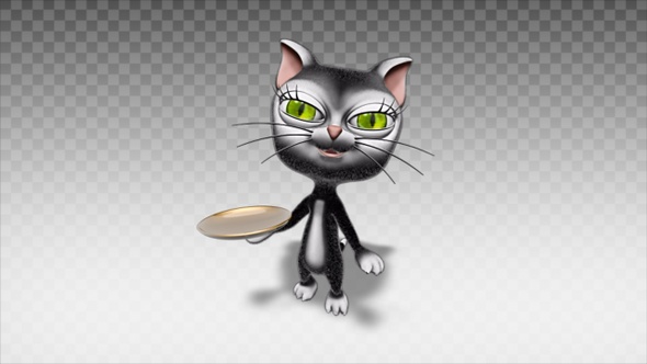Cartoon Kitty Cat - Show Dish  alt