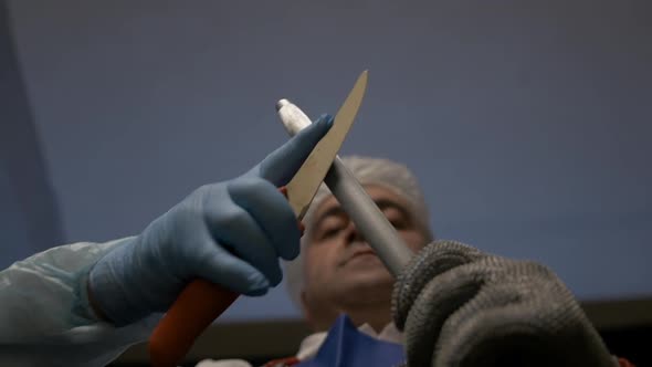 Knife Sharpening By an Expert Butcher