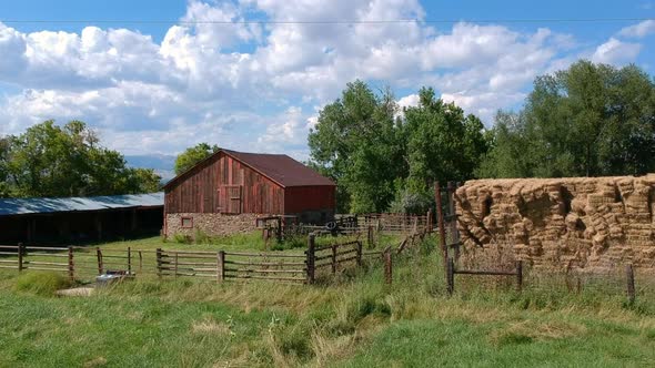 Nice old barn with clouds