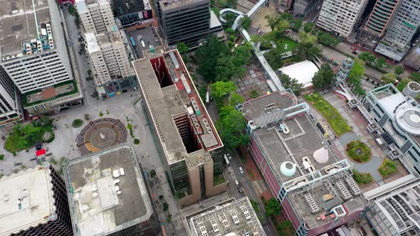 Top view of Hong Kong city