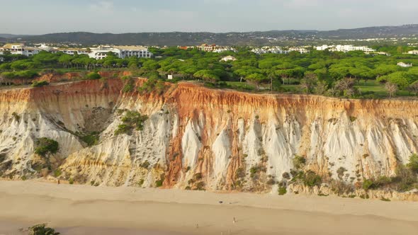 Aerial View of Wonderful Natural Landscape with the Hills Overlooking the Ocean