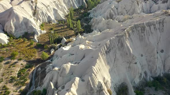 Landscapes of Cappadocia Shot on a Drone Turkey