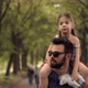 Father's Day. Kid Having Fun In Park. Carefree Dad With Preschool Daughter Enjoy Activity Together. - VideoHive Item for Sale