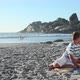 Family Sitting on Beach - VideoHive Item for Sale