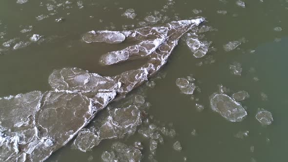 Following ice moving downstream in the Colorado River