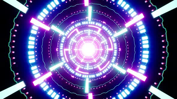 VJ Transform Laser Neon Portal 4K Loop