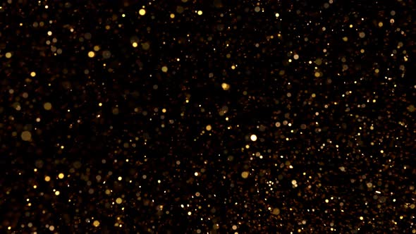 Golden Glitter Background in Super Slow Motion at 1000Fps