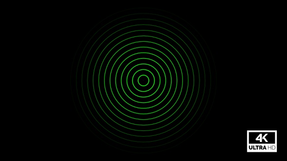 Radio Waves Signal Animation Green V4