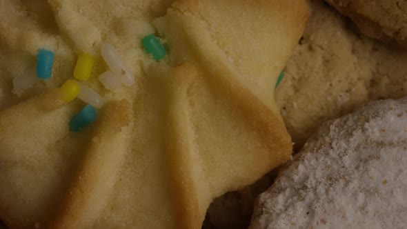 Cinematic, Rotating Shot of Cookies on a Plate